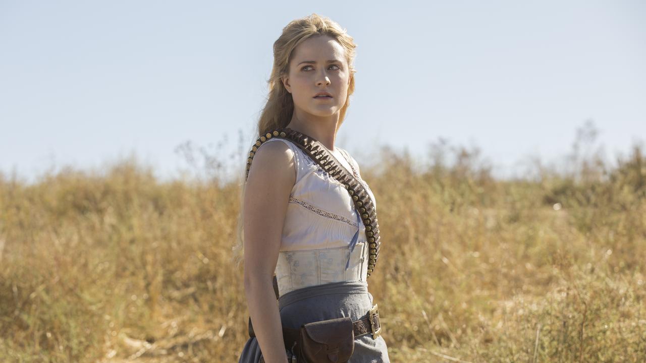 Evan Rachel Wood in a scene from season two of the TV series Westworld. Picture: Foxtel