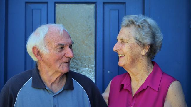 Coffs Harbour's Trevor and Fay Rollans are still enjoying a happy marriage 60 years after their wedding day. Photo: Tim Jarrett