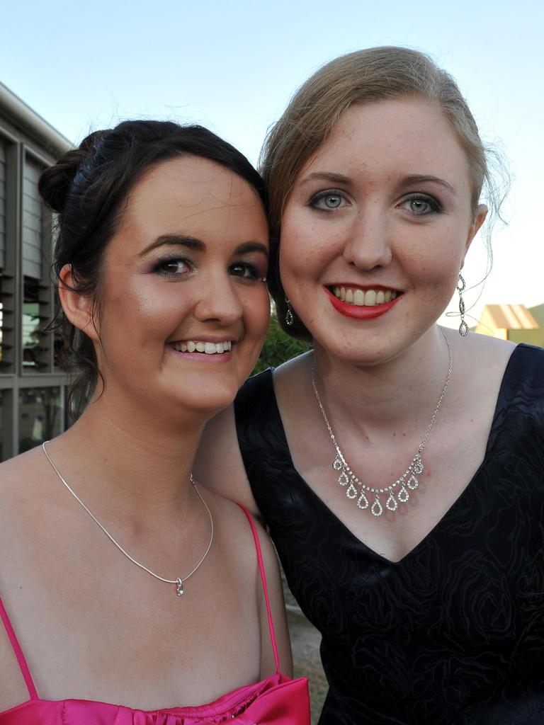 Jess Rosser and Jasmine Marsh at the Bundaberg High School Prom. Photo: Scottie Simmonds/NewsMail