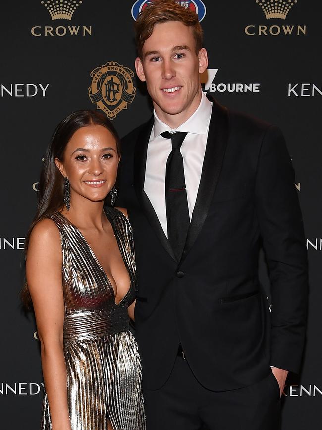 Lynch and Burke at the Brownlow. Picture: Getty