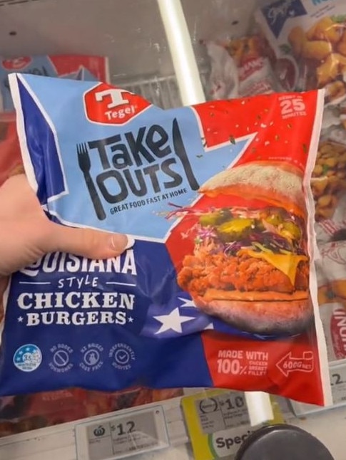 The Tegel Take Outs Louisiana Style Burgers taste ‘exactly’ like KFC. Picture: TikTok