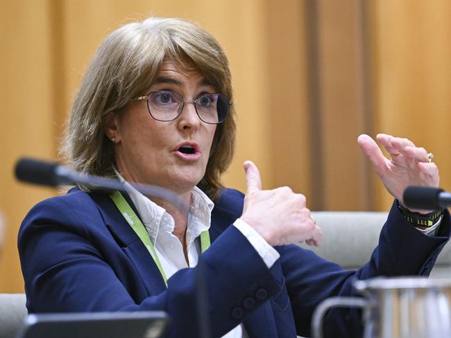 CANBERRA, Australia, NewsWire Photos. June 5, 2024: Reserve Bank Governor Michele Bullock appears at the Senate, Economics Legislation Committee Estimates at Parliament House in Canberra. Picture: NewsWire / Martin Ollman