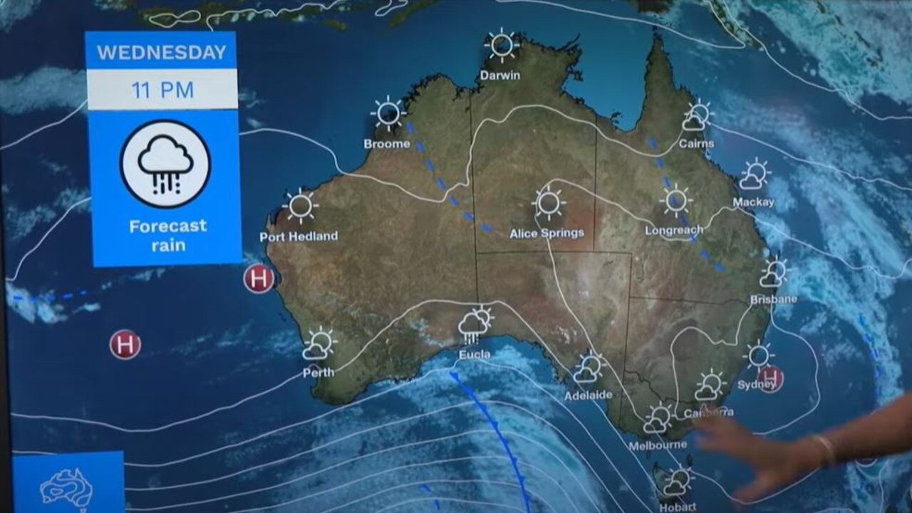 Bureau of Meteorology forecasts rain for central parts of Queensland. Picture: Bureau of Meteorology