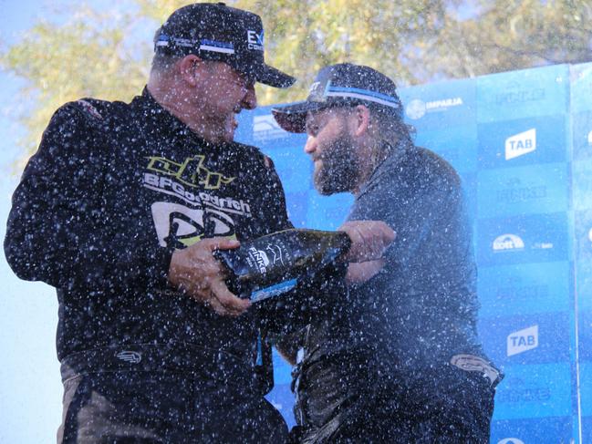 Travis Robinson is the 2025 Finke Desert Race King of the Desert in the car category, June 9, 2025. Picture: Gera Kazakov