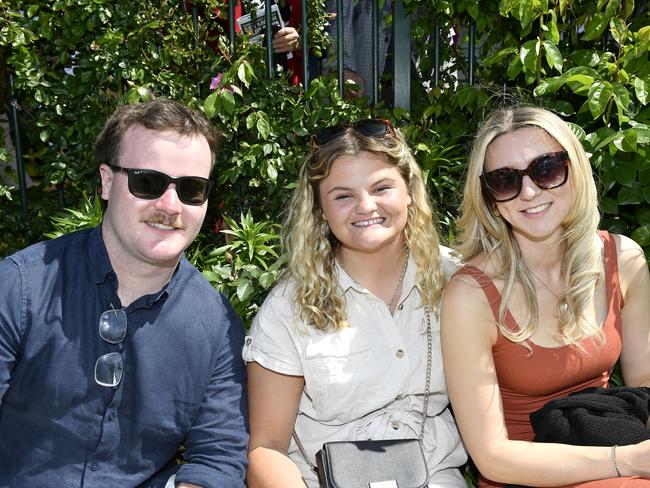 Rebecca, Lucy and Tom at the 2024 Seymour Cup. Picture: Andrew Batsch