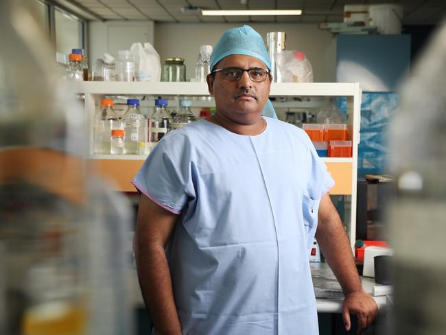 EMBARGO FOR TWAM 03 FEB 2024. FEE MAY APPLY. 17/1/24: Associate Professor Aniruddh Deshpande who is leading research of UTI at the Westmead Children's Hospital. John Feder/The Australian.