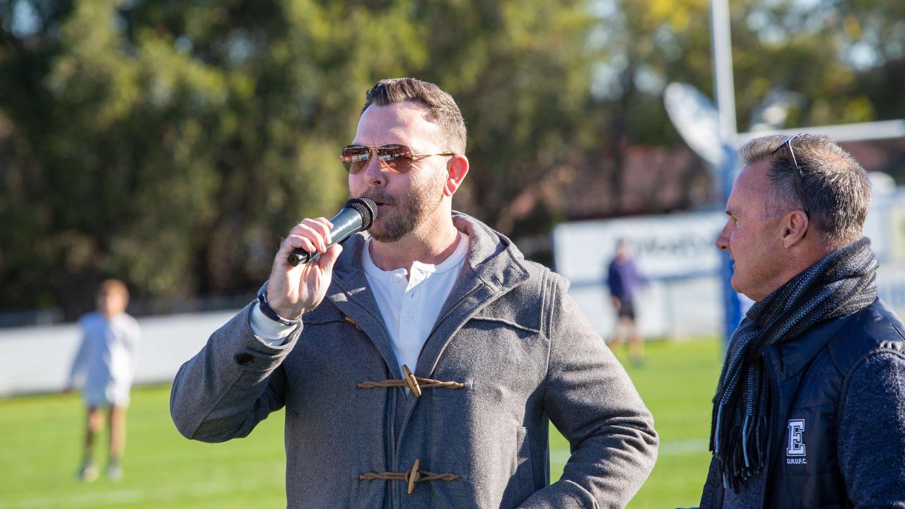 1999 Eastwood Players at TG Millner Sportsground in Eastwood, NSW. Saturday 13th July 2019. The club held a “Back to Eastwood Day” with players from the 1969 and 1999 teams present. (AAP IMAGE/Jordan Shields)