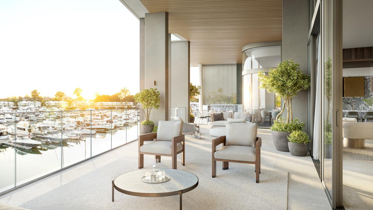 An artist impression of one of the penthouses in Harbour One by Mulpha.