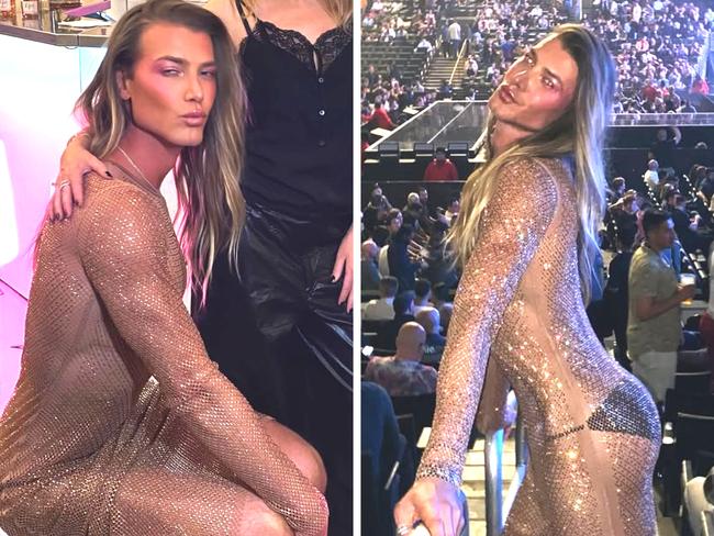 Richard Wilkins’ son rocks see-through dress