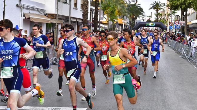 Sunshine Coast athlete Josh Shanahan competing at the Sprint Distance Duathlon Championships in Ibiza, Spain. Picture: FinisherPix