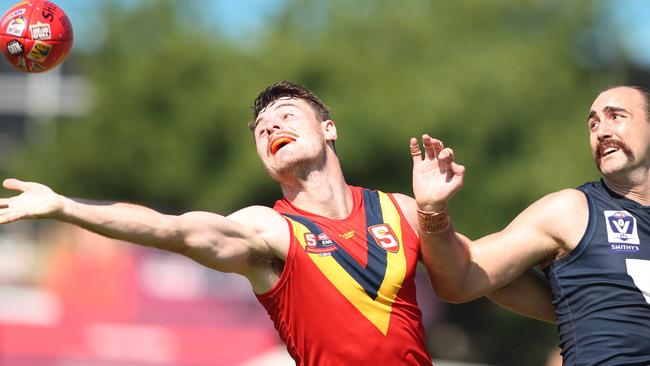 Harry Boyd in action for the SANFL state side against the VFL at Glenelg Oval in April. Picture: Maya Thompson/AFL Photos/via Getty Images