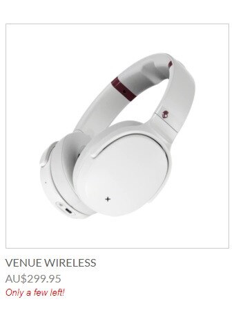 Skullcandy wireless headphones offered on its Australian site. Picture: Skullcandy website