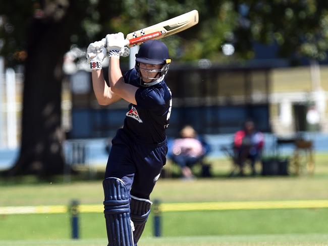 Liam Blackford attacks for Geelong.