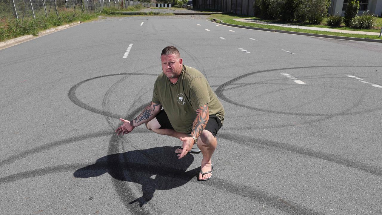 Pimpama local Doug Kirby upset at the hooning in Cunningham Rd which he says will end in tears. Picture Glenn Hampson