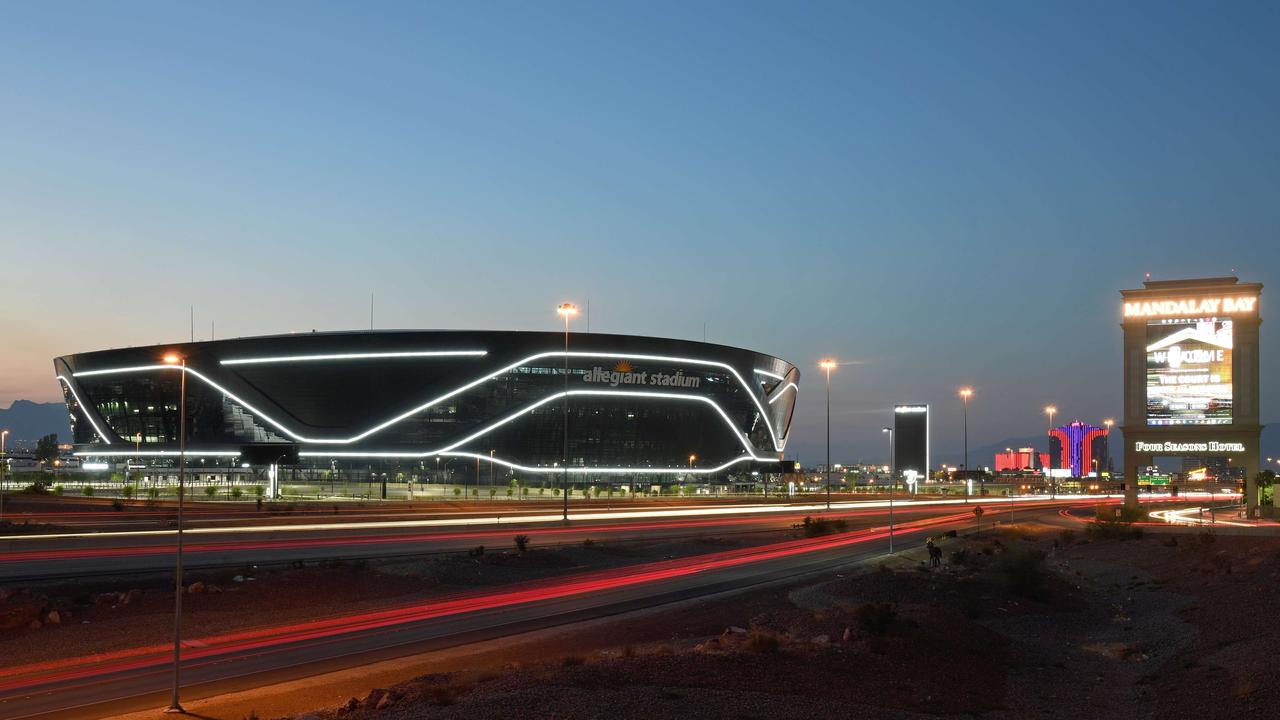 Las Vegas’ Allegiant Stadium received a received a $1.2b boost from a special levy on hotel rooms. Photo: Ethan Miller/Getty Images/AFP