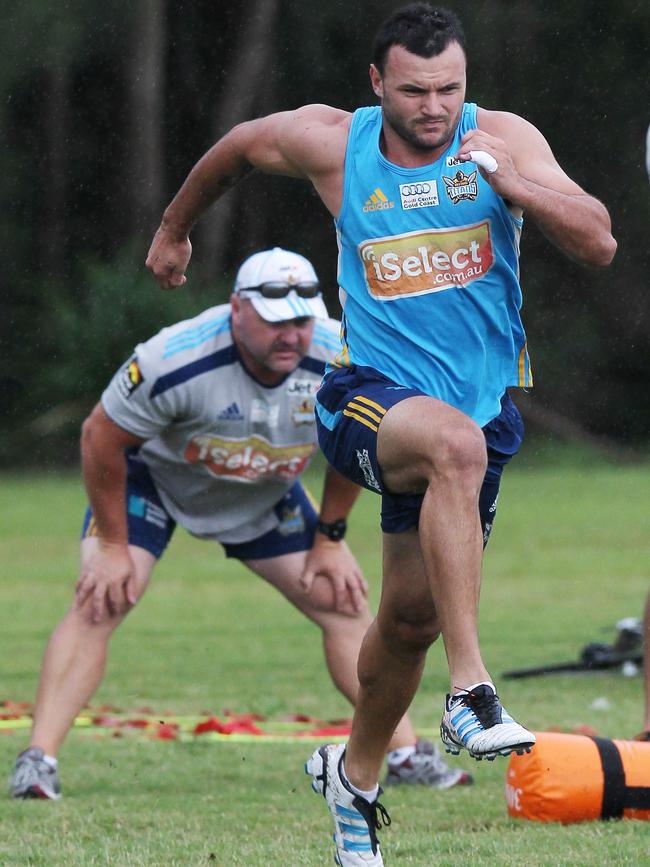 Champion at Titans training.