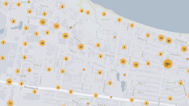 There is one offence for every 24 people in the Hervey Bay 4655 postcode.