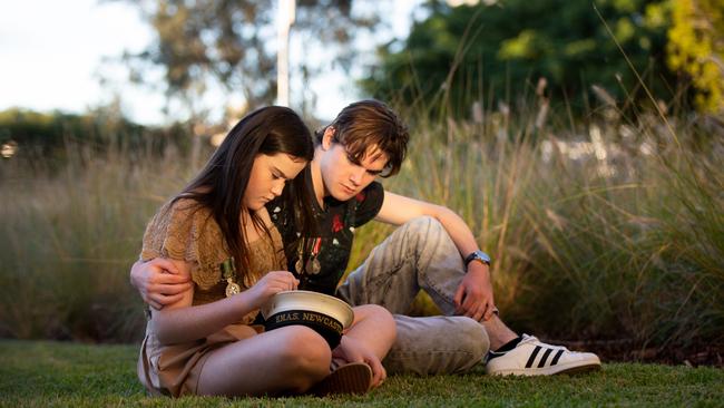 Legacy widow Rebecca Beckwith's children William and Ella. Picture: Hannah Photography