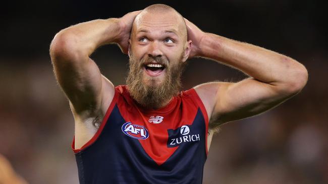 Melbourne’s Max Gawn needs to find the form of 2018 to save the Demons’ season. Picture: Getty Images