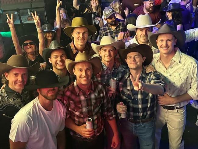 Brisbane Lions players on their end-of-season trip to the USA in late 2023. Picture: Supplied