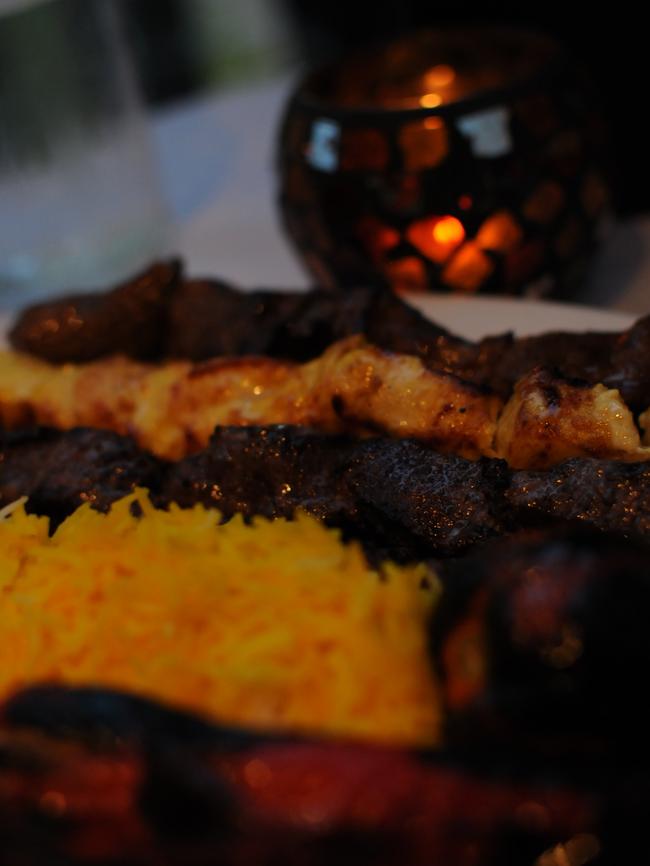 The Feast of Anais for Two includes a range of kebabs served with rice and grilled vegetables.