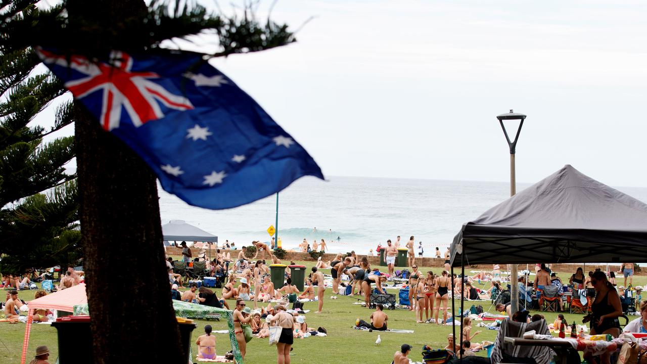 Australia Day kicked off with a community Dawn reflection commemorating the First Nations community Picture: NewsWire / Nikki Short