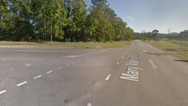 Blake Jayden Tolley failed to properly navigate a turn near the Mary Valley Rd and Kandanga Imbil Rd Intersection (pictured), and flipped the car he was driving onto the roof. Photo: Google maps.