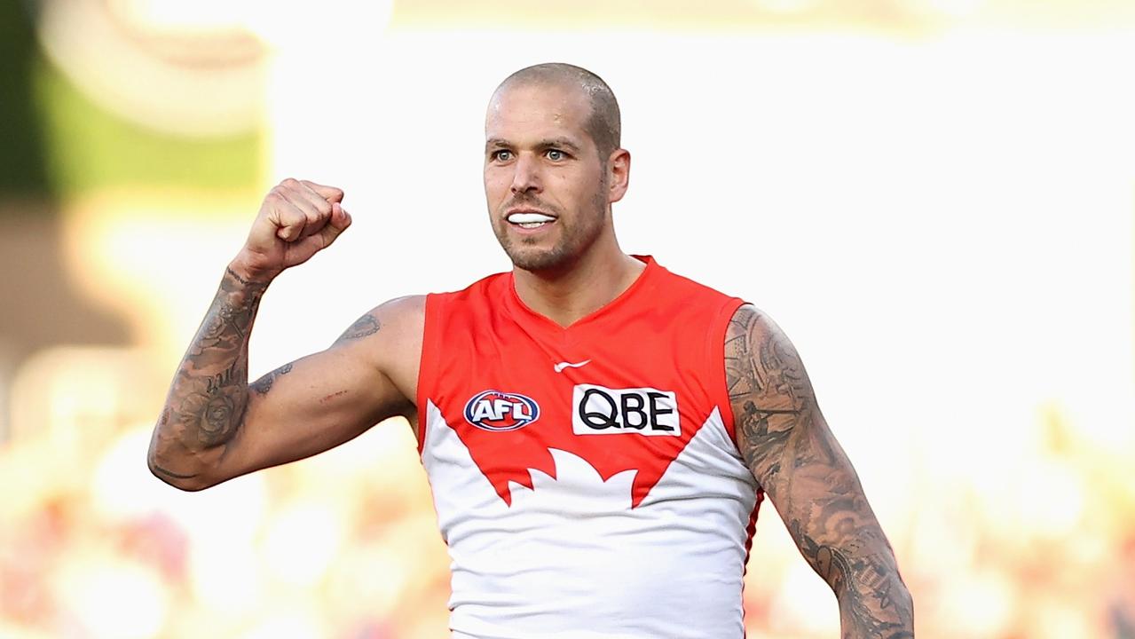 Lance Franklin of the Swans. Photo by Cameron Spencer/Getty Images