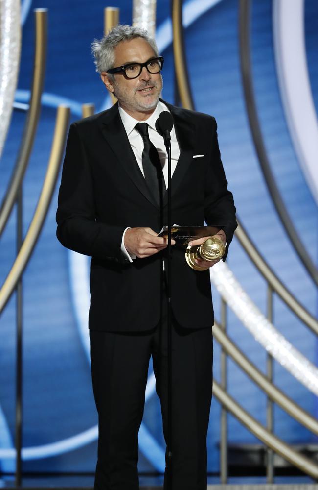 Alfonso Cuaron, of Roma, was named Best Director at the Golden Globes. Picture: Getty Images