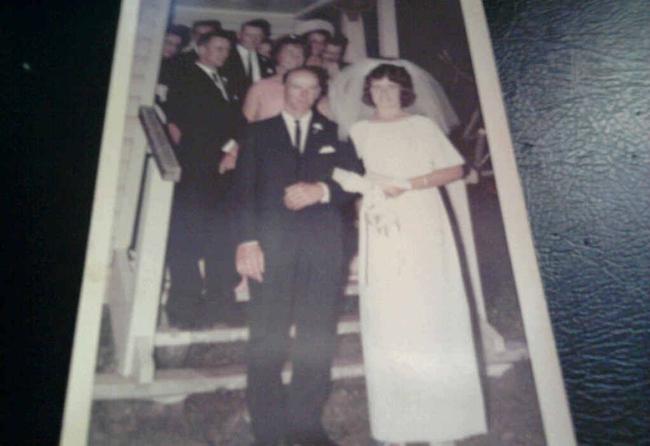 Lyn and Victor Ferris married in the Bororen Anglican Church in 1968.