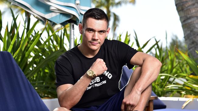 Tim Tszyu after his win against Jeff Horn in Townsville. Picture: Alix Sweeney