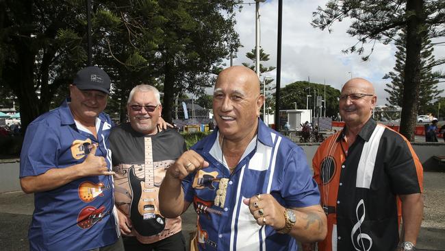 Alan Reade, Byron Stevens, Keepa Tuuta and Jock Hardy at Blues on Broadbeach. Picture: Glenn Campbell