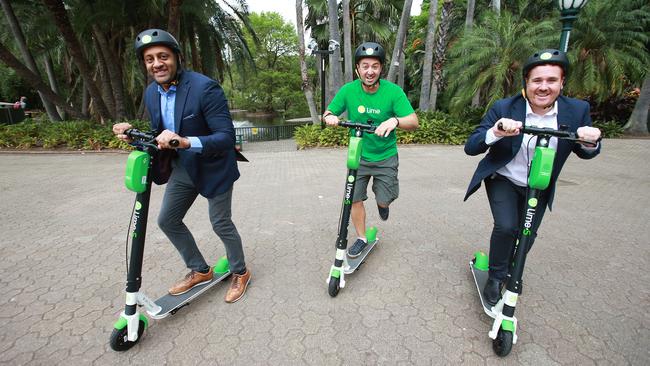 The company eventually wants to launch scooters in Sydney. (AAP Image/Claudia Baxter)