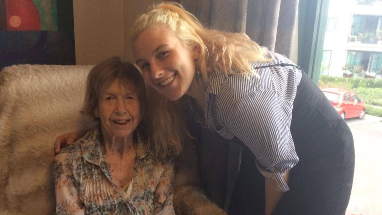 Lucia with her grandmother, who was an architect, said she would be proud to help out her grandkids. Picture: Supplied