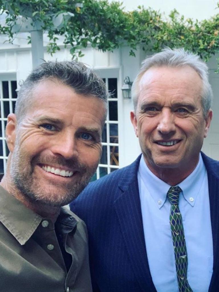 Pete Evans with prominent anti-vaxxer Robert F. Kennedy Jr, who has spoken on the dangers of vaccination and helped finance anti-vax groups. Picture: Instagram