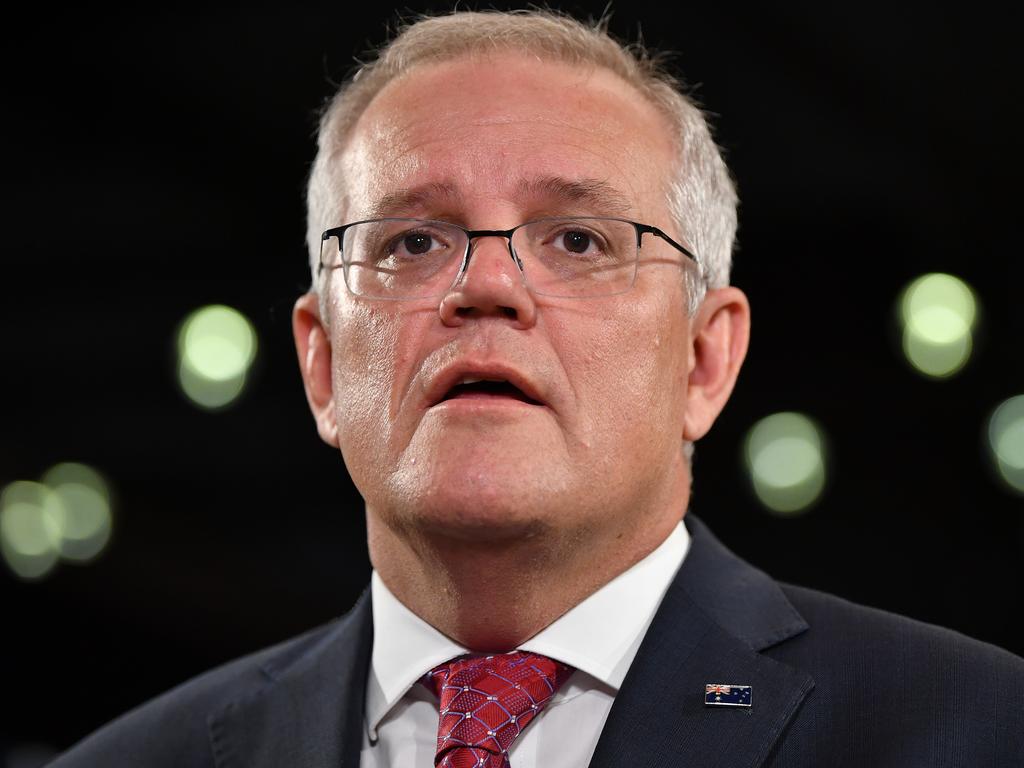 Scott Morrison says Australia is still on track to complete its vaccination process by the end of October. Picture: NCA NewsWire/Joel Carrett