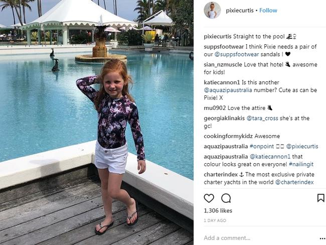 PR agency founder Roxy Jacenko created an Instagram profile for her daughter, Pixie Curtis.