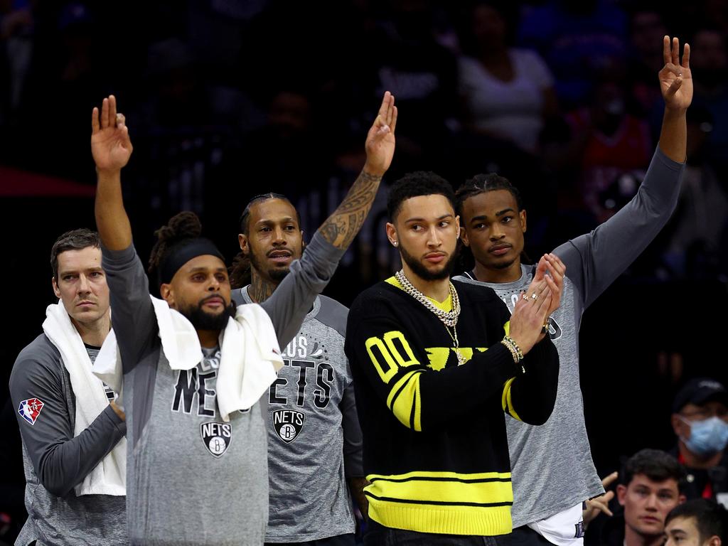 The Brooklyn Nets put on a show to beat the Philadelphia 76ers. Photo: Elsa/Getty Images.