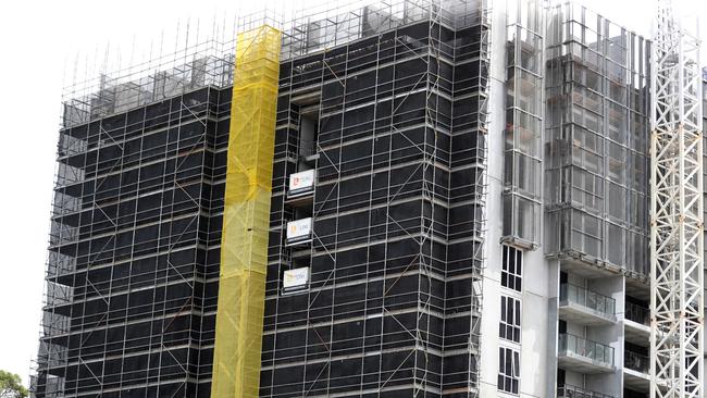 A Condev building site on the Gold Coast. Picture: Nigel Hallett