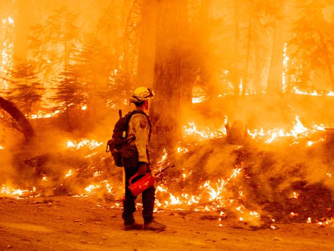 “People want a deck that reaches into the landscape, but what we’re finding is that a fire will travel through the garden and it’ll come up against something like a deck,” warned former Victorian fire chief Craig Lapsley. Picture: Josh Edelson / AFP