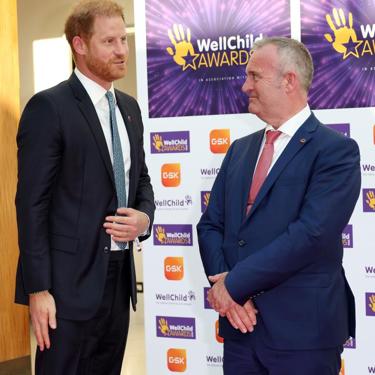 Prince Harry at the 2023 WellChild Awards in London. Picture: Tristan Fewings/Getty Images