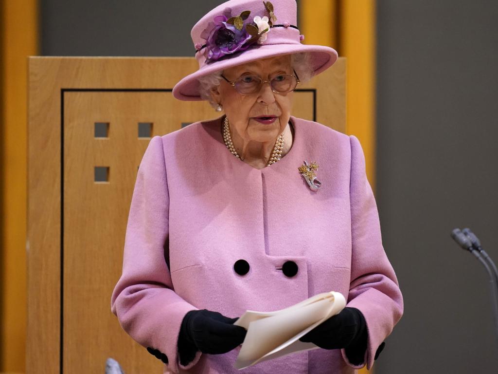 The Queen was not amused. Picture: Andrew Matthews-WPA Pool/Getty Images