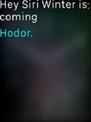 GoT fan ... Siri loves Game of Thrones. Picture: Apple