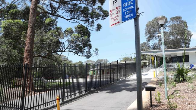 A locked gate outside Wamberal Public School. Picture: AAP