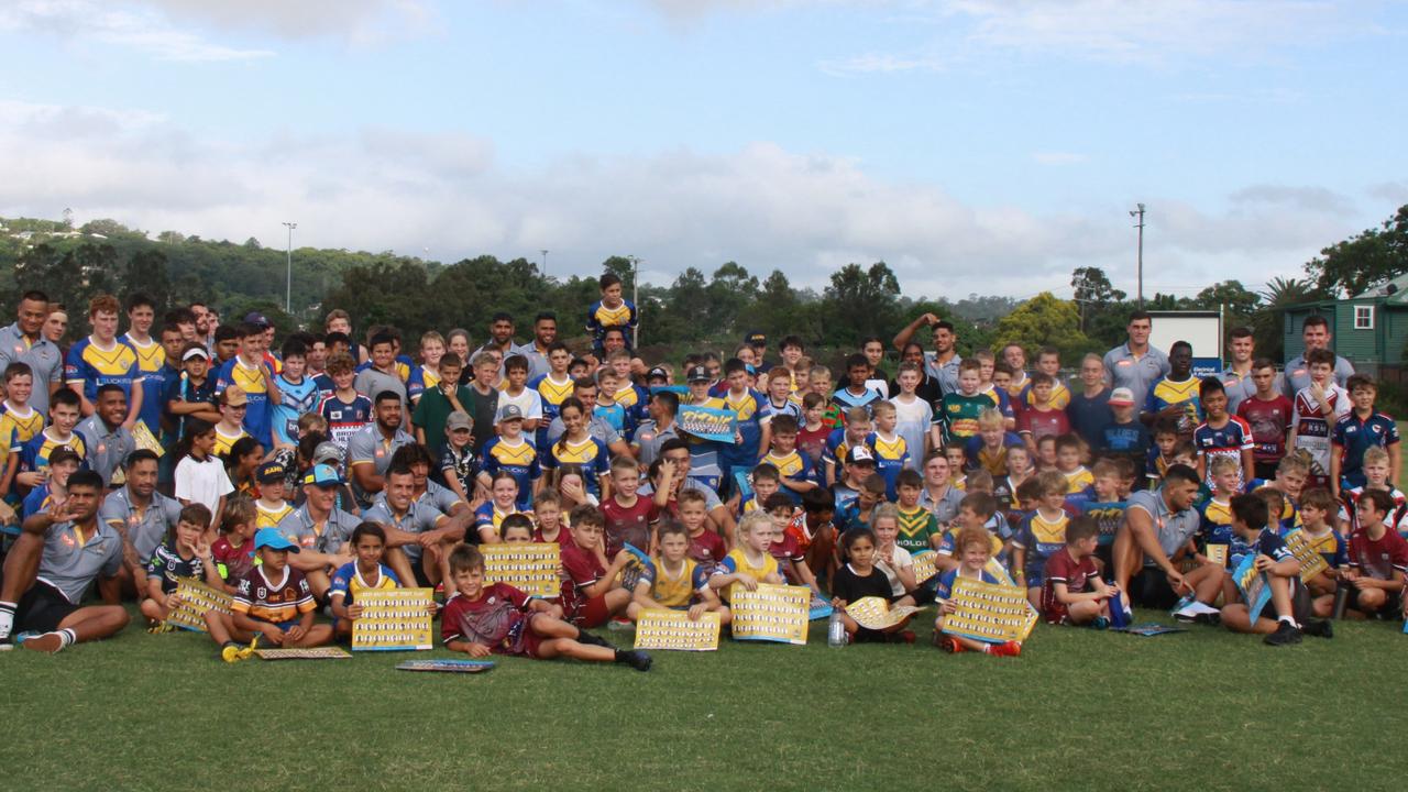 On Thursday February 25, The Gold Coast Titans held a 'come and try' session for around 200 youngsters aged 6 -16, ahead of their trial game against the New Zealand Warriors at Oakes Oval, Lismore, on February 27, 2021. Photo: Alison Paterson