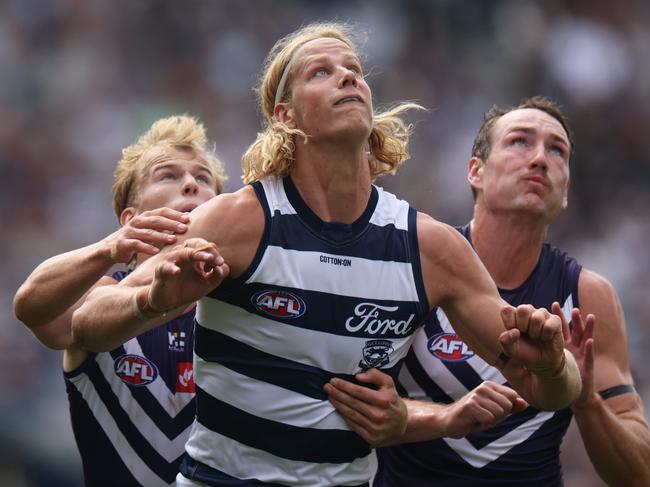 Sam De Koning was a handful for the Dockers. Photo: Getty Images.