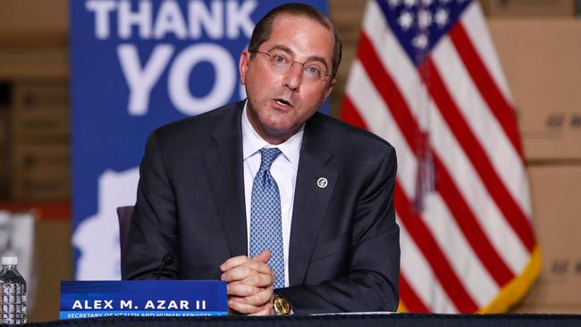 US Secretary of Health and Human Services Alex Azar. Picture: AFP