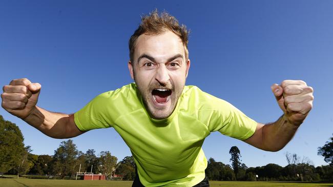 Fred Dorrington does a variety of training including running, yoga and climbing Picture: Jason O'Brien