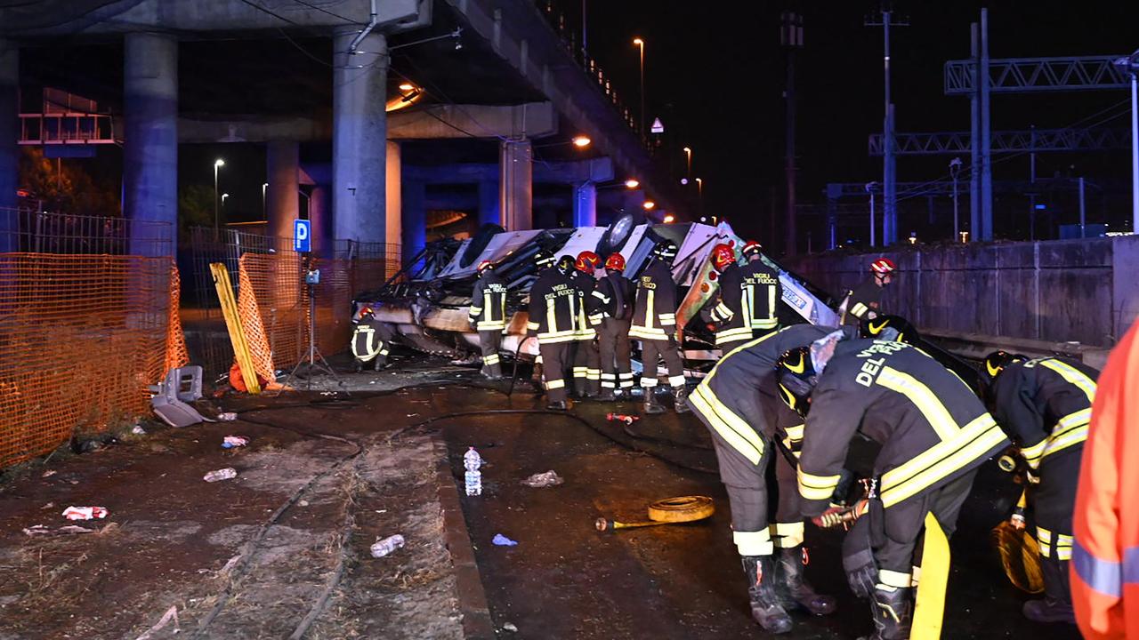 There is concern that the death toll may increase as rescue and recovery efforts continue, with reference to a previous bus accident in 2018 near Naples that claimed 40 lives. Picture: Marco Sabadin / AFP