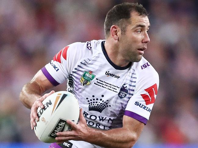 Cameron Smith in action for the Storm during the 2018 NRL grand final. Picture: Getty